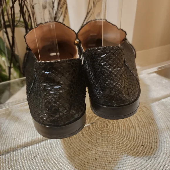 Zara women black  smart leather loafers size 37 us 6.5.New condition. - Picture 5 of 9